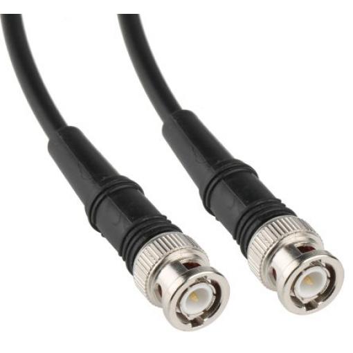 Koaxiální kabel, řada: BNC RG58C/U, Černá Polyvinylchlorid, vnější průměr: 4.95 mm OD 2 m 50 Ω Atem S koncovkou
