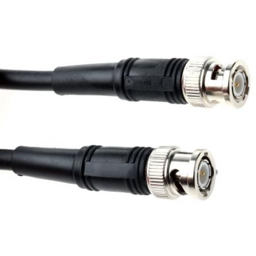Koaxiální kabel, řada: BNC RG59B/U, Černá Polyvinylchlorid, vnější průměr: 6.15 mm OD 1 m 75 Ω Atem S koncovkou