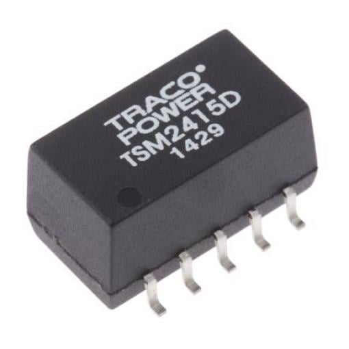 TRACOPOWER Měnič DC/DC TSM, výstup: 15 V dc 1 kV dc, Vin 26.4V dc 33 mA, Vin 21.6V 1 W -40 °C 85 °C Povrch