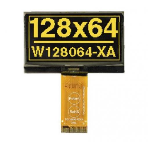 Displej OLED 61.47 mm Žlutá Pasivní matice 128 x 64 pixel COB Display Visions I2C/SPI