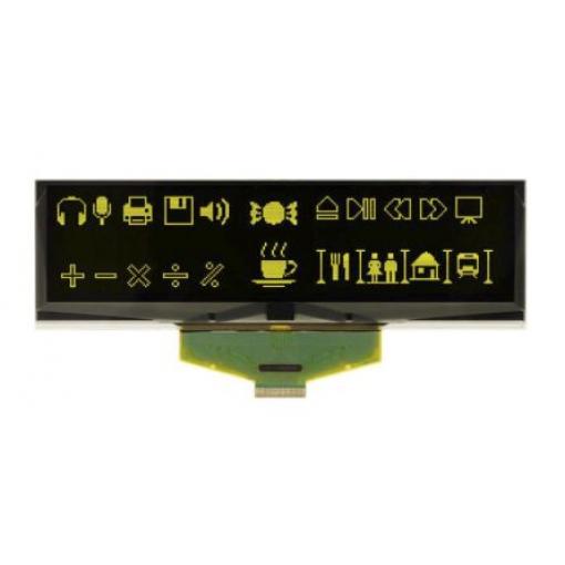 Displej OLED 139.7 mm Žlutá Pasivní matice 256 x 64 pixel COB Display Visions SPI