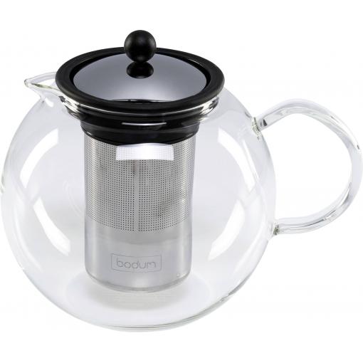 bodum ASSAM F/INOX 0.5 Liter čajovar transparentní, černá
