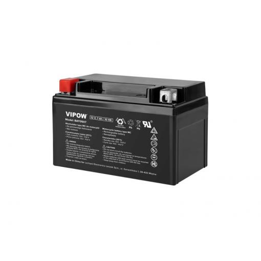 Baterie motocyklová 12V 7Ah VIPOW BAT0507