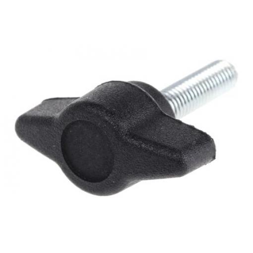 Upínací knoflík Termoplast barva Černá Mužské křídlo RS PRO Závitový čep