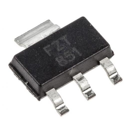 DiodesZetex Tranzistor FZT851TA 6 A NPN 60 V, SOT-223, počet kolíků: 4 kolíkový Jednoduchý