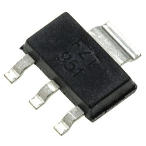 DiodesZetex Tranzistor FZT951TA -5 A PnP -60 V, SOT-223, počet kolíků: 4 kolíkový Jednoduchý