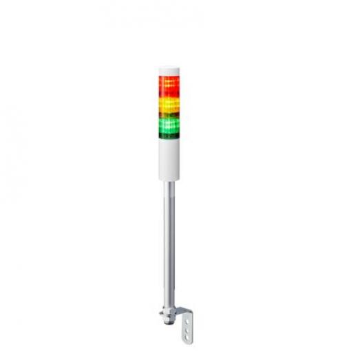 Patlite Signální věž, řada: LR4 LED Bzučák 24V dc Držák, Pól, Přímá, Kabel