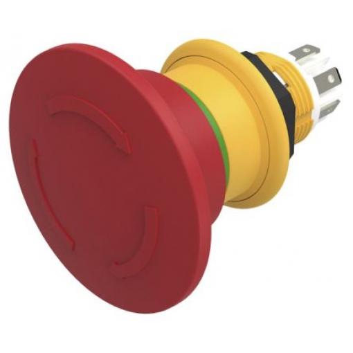 EAO 61 Compact Uvolnění kroucením Tlačítko nouzového vypínače Montáž do panelu 16 mm 3 NC IP69K, IP67