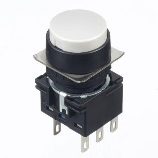 Idec Tlačítkový spínač, řada: LB IP65 DPDT Okamžité Osvětlené 16 mm 5 A 30 V dc 125 V ac