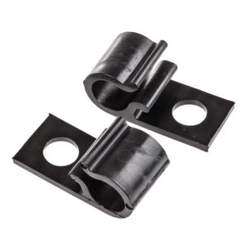 Kabelová spona pro průměr svazku 10 mm Polyacetal Černá Šroubová HellermannTyton