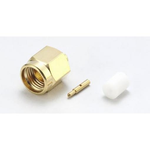 RS PRO Koaxiální konektor, řada: SMA 27G Vnější, 50 Ω, orientace těla: Rovný, Kabel Konektor SMA Pájecí, 26.5GHz 165 °C