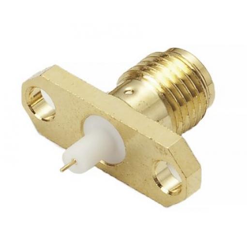 RS PRO Koaxiální konektor, řada: SMA 27G Samec/samice, 50 Ω, orientace těla: Rovný, Montáž na přírubu Konektor SMA