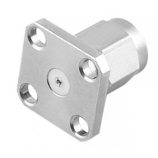RS PRO Koaxiální konektor, řada: SMA 27G Samec/samice, 50 Ω, orientace těla: Rovný, Montáž na přírubu Konektor SMA