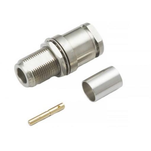 RS PRO Koaxiální konektor, řada: N Type Vnější, 50 Ω, orientace těla: Rovný, Kabel Konektor N Přepážka Pájecí, 11GHz 85