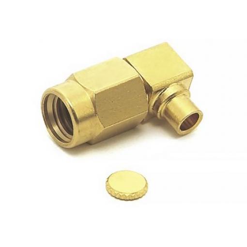 RS PRO Koaxiální konektor, řada: SSMA Vnější, 50 Ω, orientace těla: Pravý úhel, Kabel Konektor SSMA Pájecí, 12.4GHz 165