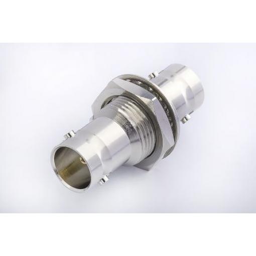 Adaptér BNC, Samec, 75Ωpřímý, Přepážka izolace pájením, přepážka: Ano, 6GHz +165°C -65°C, obklad těla: Nikl