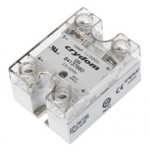 Sensata / Crydom Polovodičové relé 15 A Panel 100 V dc GN 32V dc