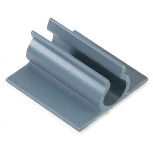 Kabelová spona pro průměr svazku 12.7 mm Polyvinylchlorid Šedá Samolepicí Essentra