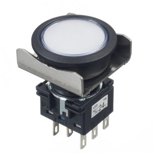 Idec Tlačítkový spínač, řada: LBW IP40, IP67 Panel Okamžité Osvětlené 18 mA 30 V dc 250 V ac