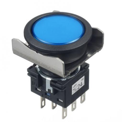 Idec Tlačítkový spínač, řada: LBW IP40, IP67 Panel Okamžité Osvětlené 18 mA 30 V dc 250 V ac