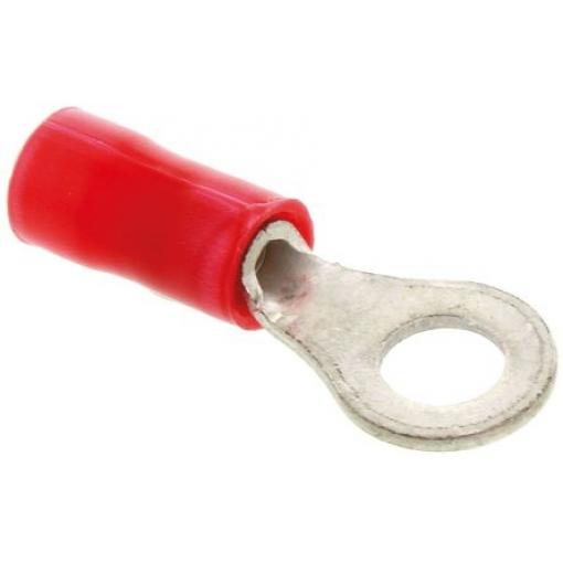 Krimpovací kroužková svorka, řada: PLASTI-GRIP, pokovení: Cín, M4, Červená, 105 °C, min. AWG: 22 AWG, max. AWG: 16 AWG,