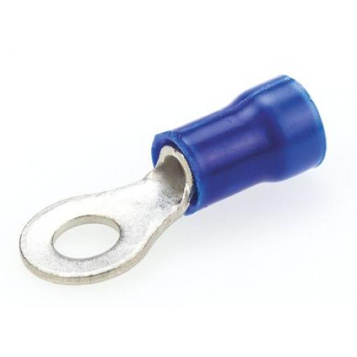 Krimpovací kroužková svorka, řada: PLASTI-GRIP, pokovení: Cín, M4, Modrá, 105 °C, min. AWG: 16 AWG, max. AWG: 14 AWG,