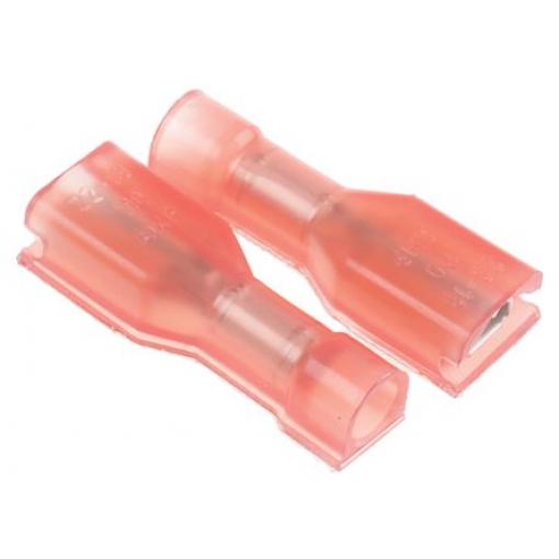 TE Connectivity Zásuvný konektor, řada: Ultra-Fast .110 Izolované, 2.79 x 0.51 mm, Červená Vnitřní, celková délka: 0.735