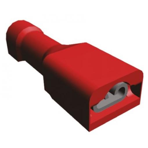 TE Connectivity Zásuvný konektor, řada: Ultra-Fast .110 Izolované, 2.79 x 0.8 mm, Červená Vnitřní, celková délka: 0.735