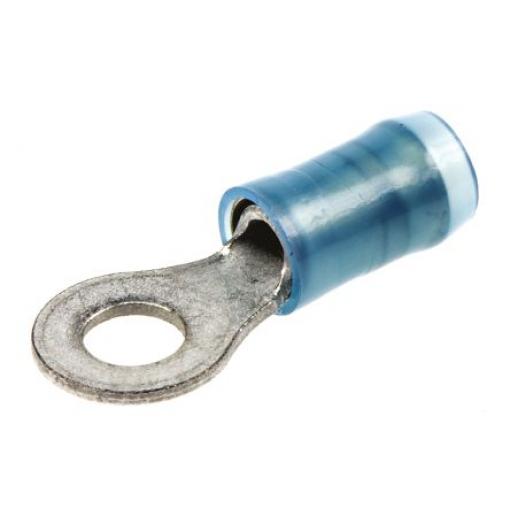 Očková koncovka, řada: PIDG, pokovení: Cín, M4, Modrá, 105 °C, min. AWG: 16 AWG, max. AWG: 14 AWG, Izolované, TE