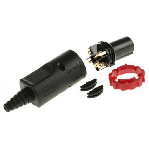 RS PRO Konektor pro reproduktory, počet kontaktů: 4, orientace těla: Rovný, barva Černá, Kabel Vnější 20A, 240 V,