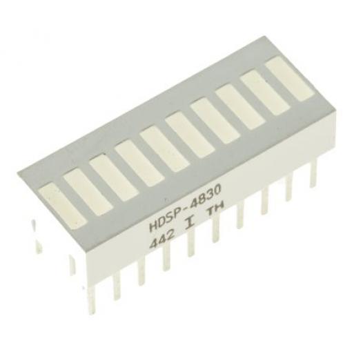 HDSP-4830 LED displej 10 Světelná lišta barva LED diody Červená 3.5mcd Broadcom 626 nm