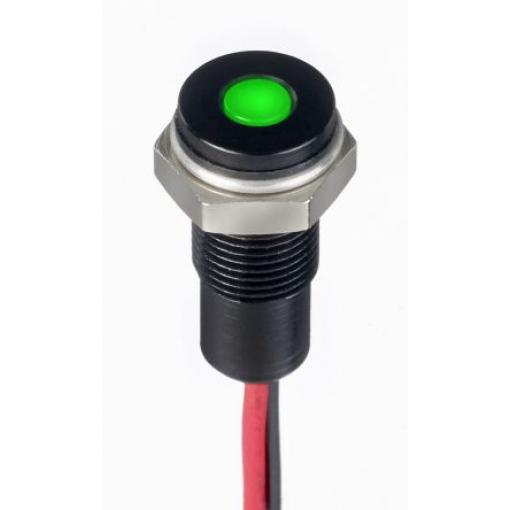 Indikátor pro montáž do panelu Zapuštěné barva Zelená Olověný drát, 1.8 V dc, 3.3 V dc RS PRO, IP67
