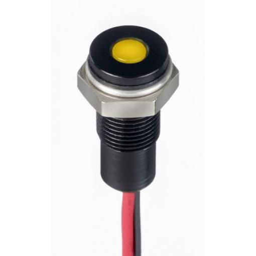 Indikátor pro montáž do panelu Zapuštěné barva Žlutá Olověný drát, 1.8 V dc, 3.3 V dc RS PRO, IP67