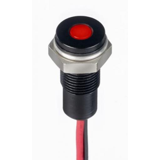Indikátor pro montáž do panelu Zapuštěné barva Červená Olověný drát, 10.8 V dc, 13.2 V dc RS PRO, IP67