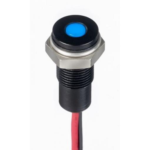 Indikátor pro montáž do panelu Zapuštěné barva Modrá Olověný drát, 10.8 V dc, 13.2 V dc RS PRO, IP67