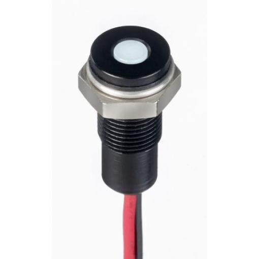Indikátor pro montáž do panelu Zapuštěné barva Bílá Olověný drát, 21.6 V dc, 26.4 V dc RS PRO, IP67