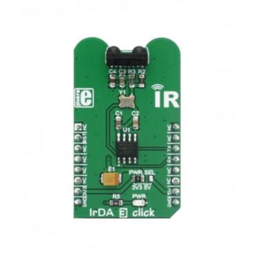 Komunikační a bezdrátový vývojový nástroj pro GPIO, UART MCP2122 Infračervený Click deska IrDA 3 MikroElektronika 1.8432