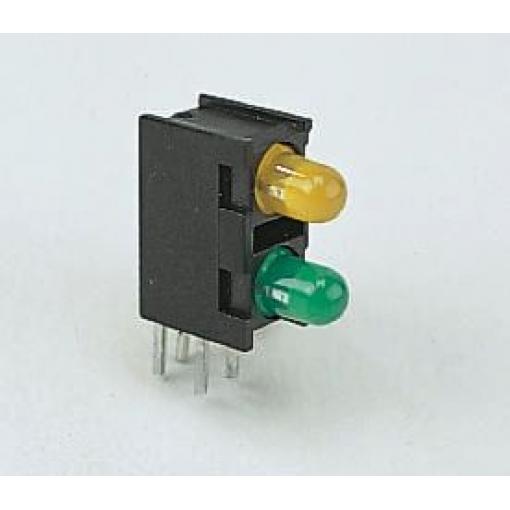 PCB LED indikátor 0035.9675.2 barva Zelená Pravý úhel 2 LED 5 mm (T-1 3/4) Schurter 2.1 V