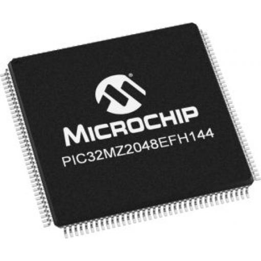 Microchip Mikrokontrolér PIC32MZ2048EFH144-250I/PH 32 bit, standard: AEC-Q100 PIC 252 MHz 2MB Blesk 512 kB RAM, počet