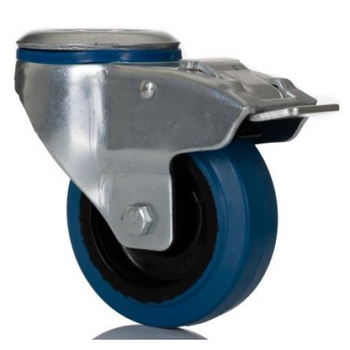 RS PRO Brzděné otočné 180 kg 100 mm, Pryž