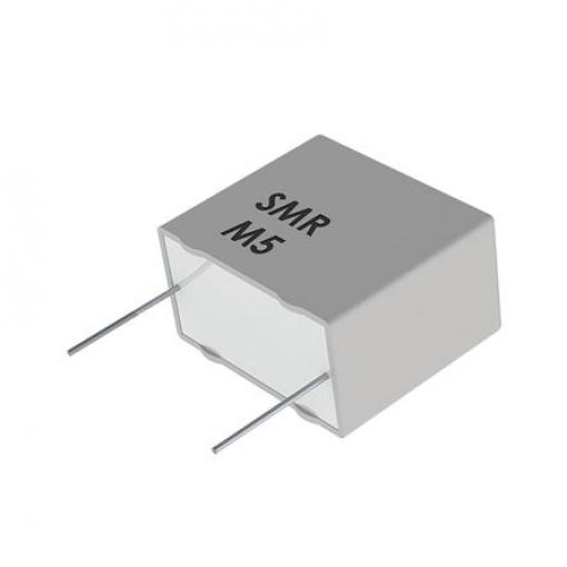 Vrstvové kondenzátory, řada: SMR 2.2 μF ±5 % 63 V dc 40 V ac, Průchozí otvor 0.8 mm KEMET