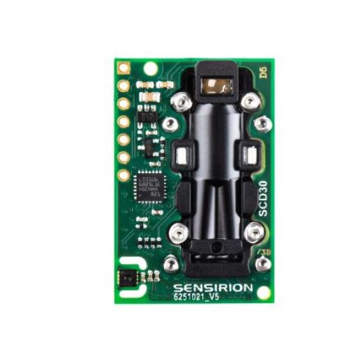 Sensirion Snímač teploty a vlhkosti, řada: SCD30 SCD30 CO2 sensor module PWM Povrch ±0.5 %, ±2 %, ±3 %, I2C, UART,