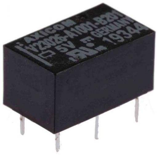 Signálové relé DPDT Montáž na PCB 1 A 5V dc pro Signální aplikace  Axicom P1