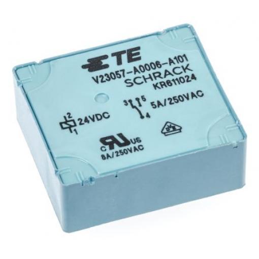 TE Connectivity Výkonové relé SPDT Montáž na plošný spoj 5 A 24 V dc Card E