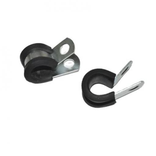 Kabelová spona pro průměr svazku 9.53 mm Pryž, Ocel Černá Šroubová RS PRO