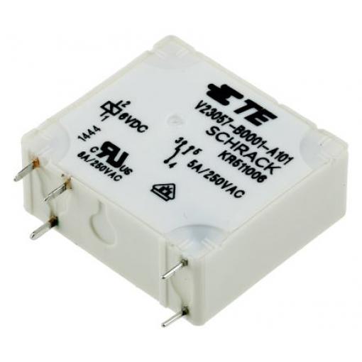 Výkonové relé SPDT Montáž na PCB 6V dc Card E