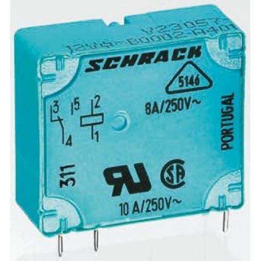 TE Connectivity Výkonové relé SPDT Montáž na plošný spoj 5 A 12 V dc Card E