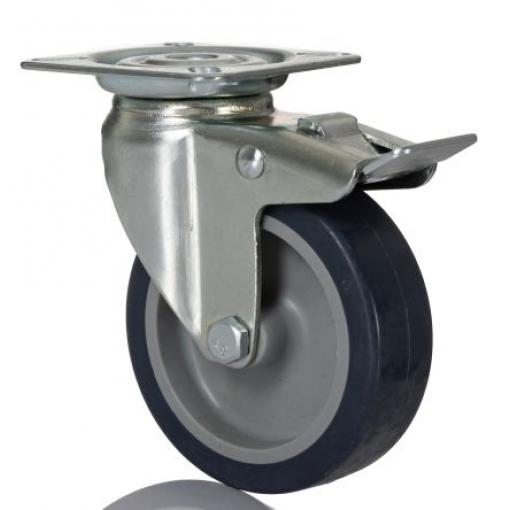 1477PAO075P40 Tente Brzděné otočné 60 kg 75 mm, Polyuretan