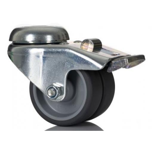 1975PJO050P30-11 Tente Brzděné otočné 45 kg 50 mm, Termoplastická pryž