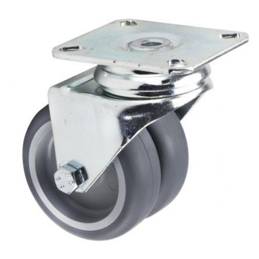 1970PJO075P50 Tente Otočné 80 kg 75 mm, Termoplastická pryž